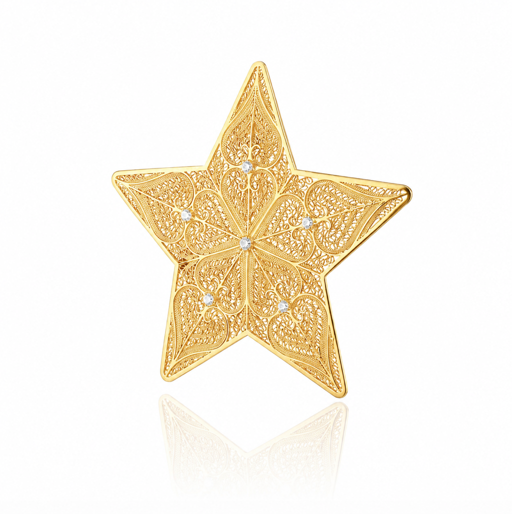 Ganchos Estrelas Prateados