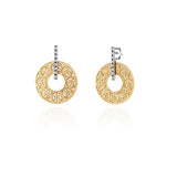 Boucles d'oreilles rondes avec zircon cubique