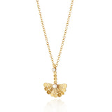 Collier en forme d'éventail avec perle.