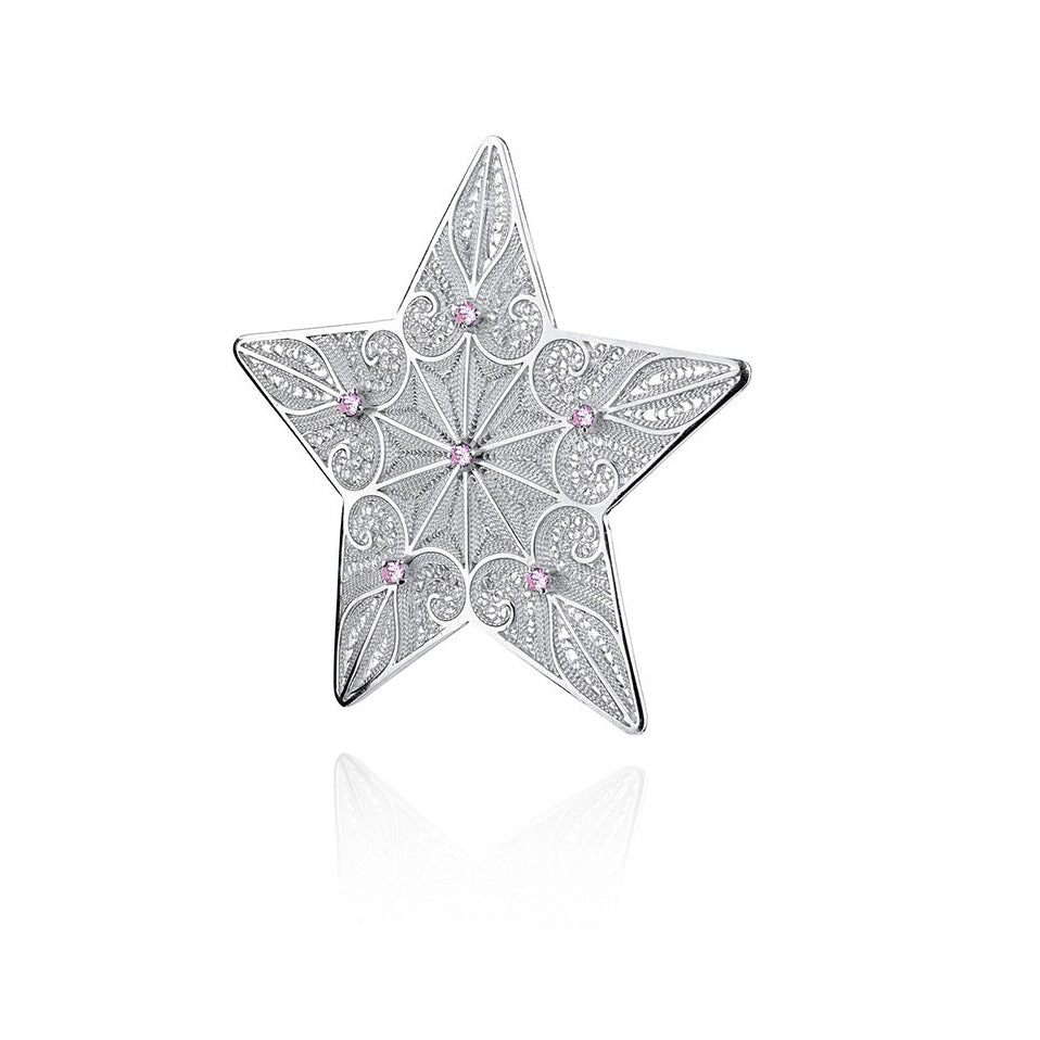 Ganchos Estrelas Prateados