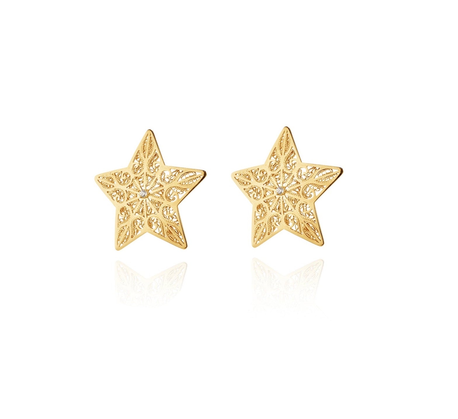 Brincos Estrelas Dourados