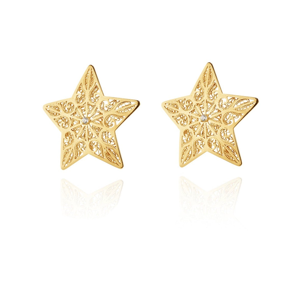 Brincos Estrelas Prateado