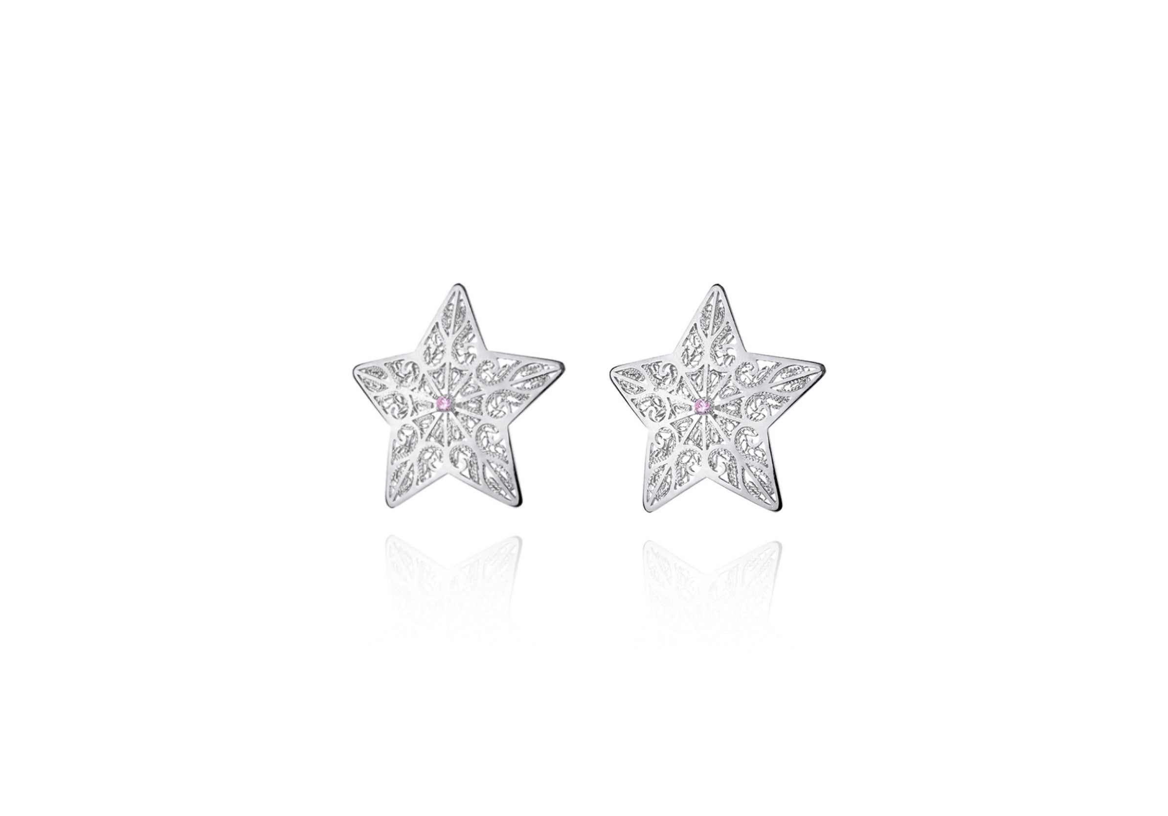 Brincos Estrelas Prateado