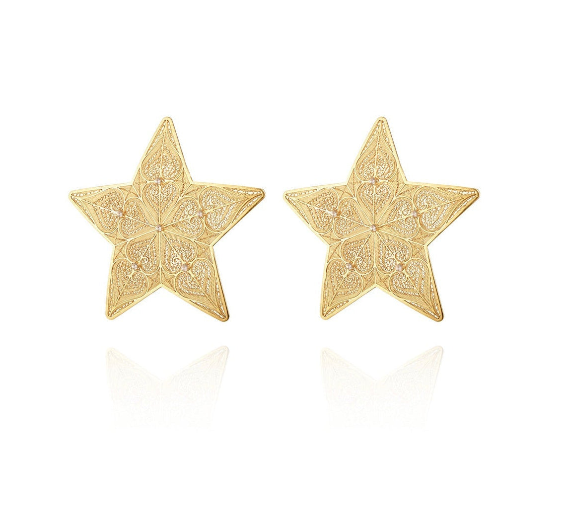 Brincos Estrelas Dourados