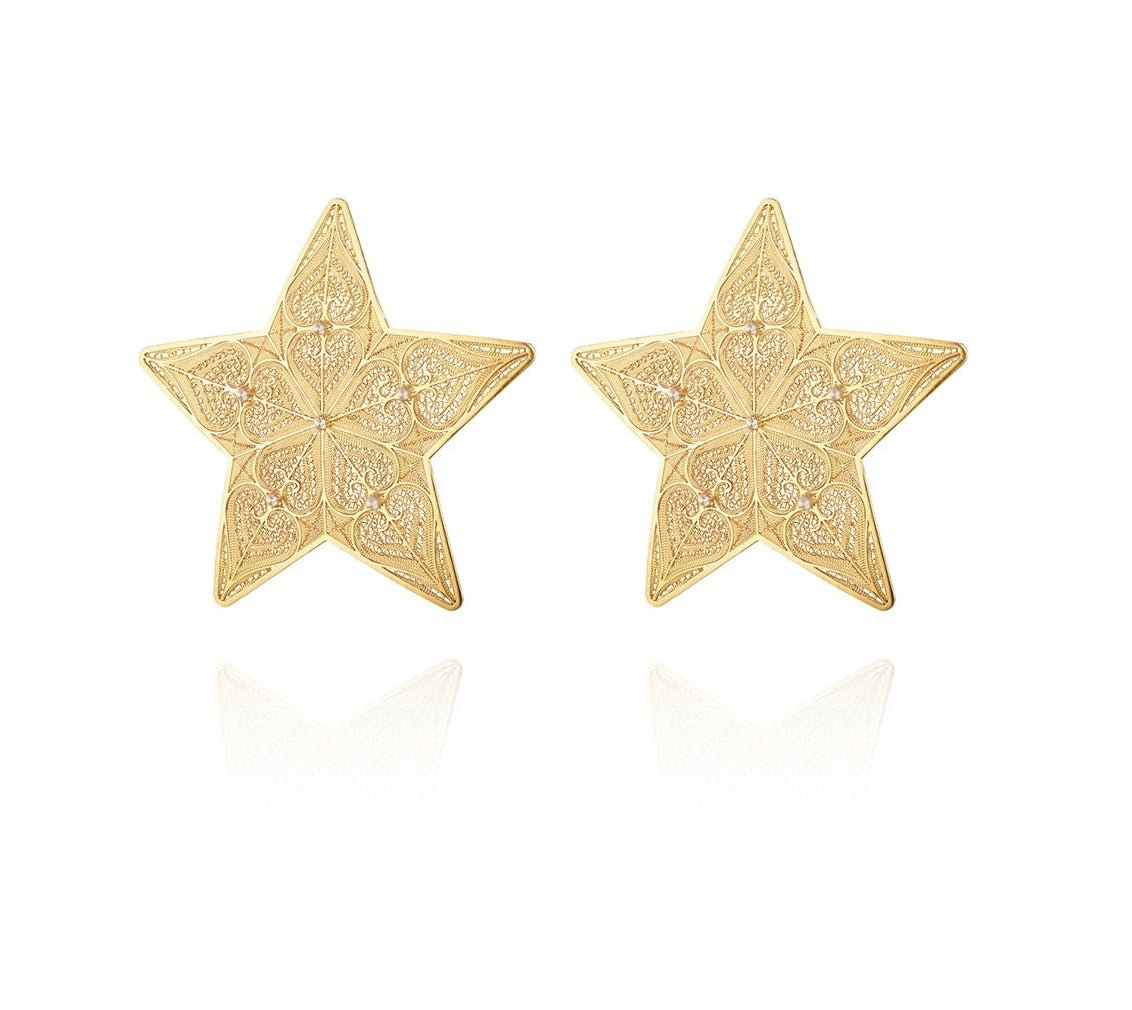 Brincos Estrelas Prateado