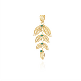 Pendentif Feuilles avec Pierres Précieuses