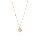 Joalharia do Carmo Colar Trevo Rosa com Diamante